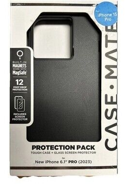 Case-Mate Ultra Tough iPhone 15 Plus Case MagSafe Shockproof in Black / Clear